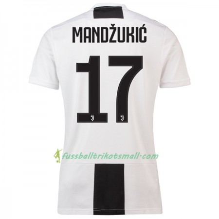 Günstige Fußballtrikots Juventus Turin Mandzukic 17 2018-2019 Kurzarm Heimtrikotsatz kaufen